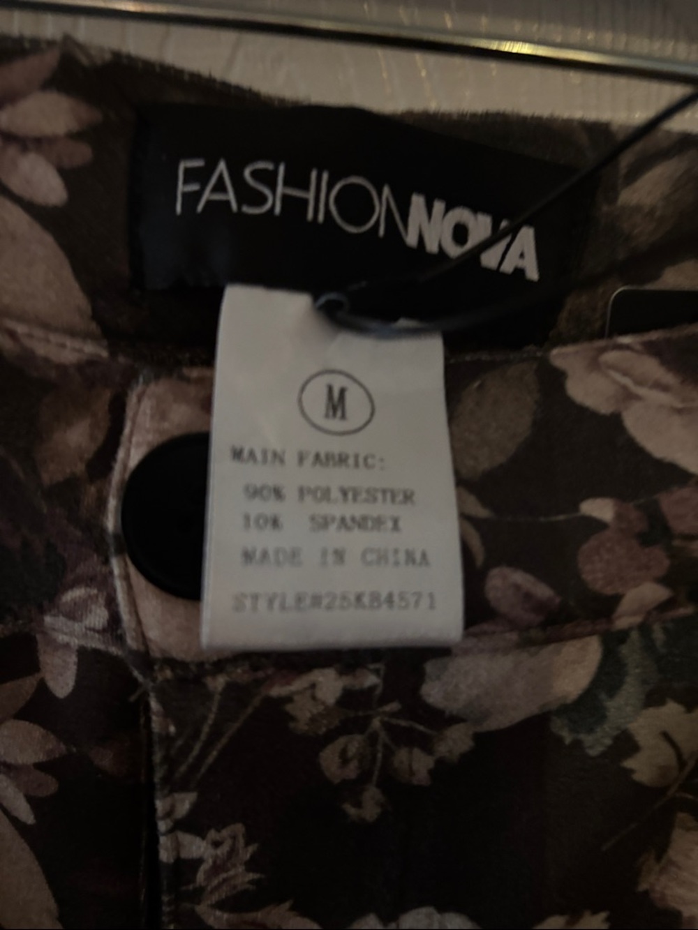 Fashion Nova Brown Floral Boot Cut Pants / Flare Bottom - Picture 8 of 9